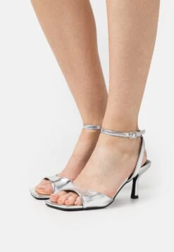 Even&Odd Sandalen Met Hoge Hak - Silver