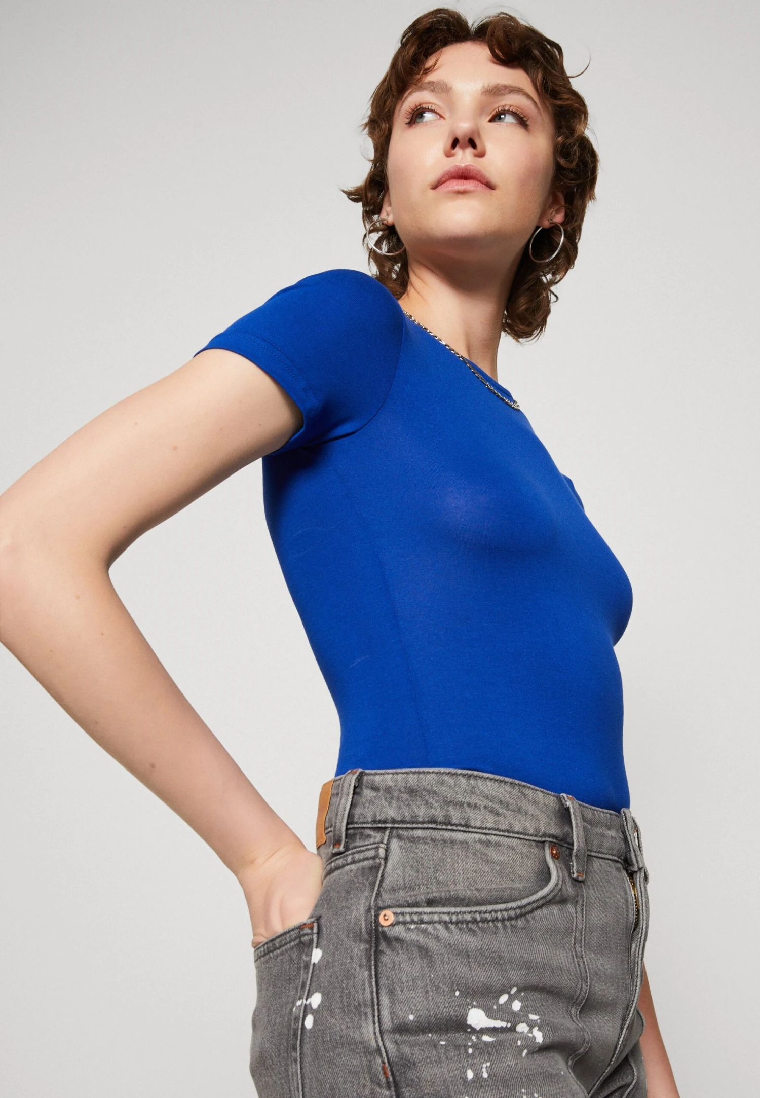 Even&Odd 2 Pack - T-Shirt Basic - Blue/Mottled Dark Grey 7 Even&Odd 2 Pack - T-Shirt Basic - Blue/Mottled Dark Grey - Afbeelding 5