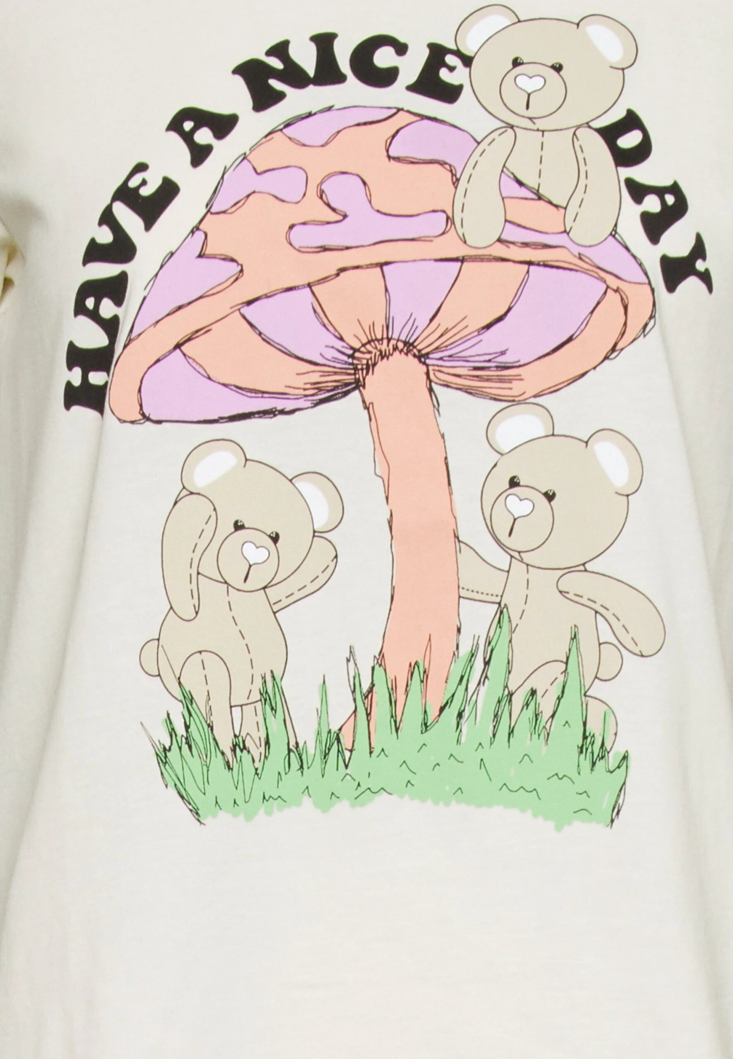 Even&Odd Hattie Mushroom Teddy - T-Shirt Print - Off-White 5 Even&Odd Hattie Mushroom Teddy - T-Shirt Print - Off-White - Afbeelding 3