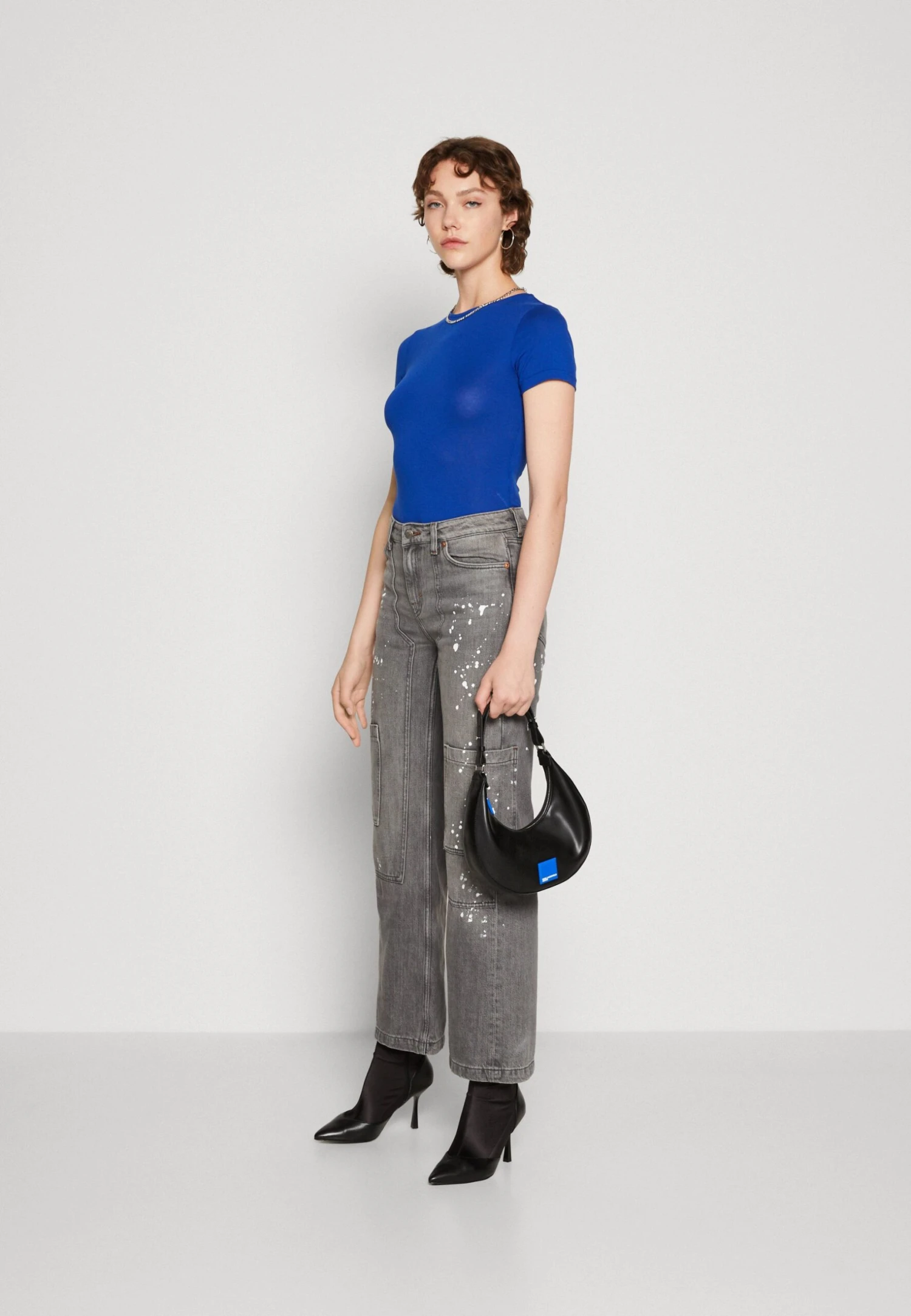 Even&Odd 2 Pack - T-Shirt Basic - Blue/Mottled Dark Grey 3 Even&Odd 2 Pack - T-Shirt Basic - Blue/Mottled Dark Grey