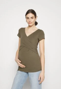 2Pack - T-Shirt Basic - Khaki/Dark Blue 11 2Pack - T-Shirt Basic - Khaki/Dark Blue -Even&Odd 0adea8fcf491465a9a7496bdade436c8