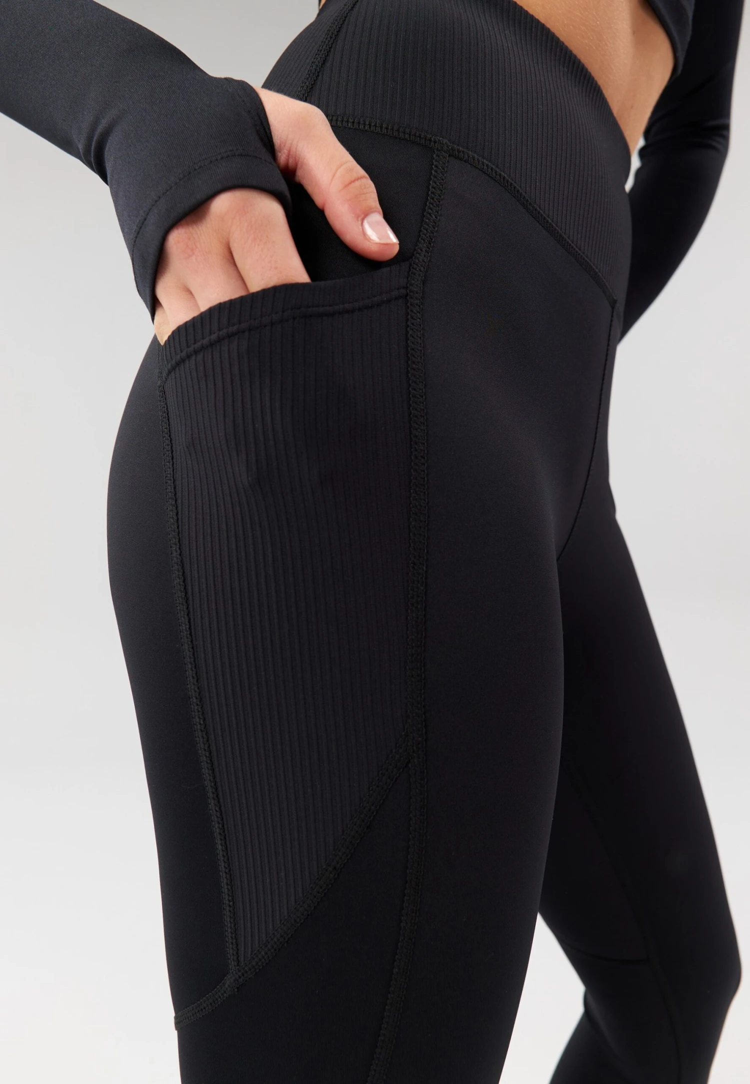 ESSENTIAL FULL LENGTH HIGH RISE LEGGINGS WITH SIDE POCKET - Tights - Black 8 ESSENTIAL FULL LENGTH HIGH RISE LEGGINGS WITH SIDE POCKET - Tights - Black - Afbeelding 6