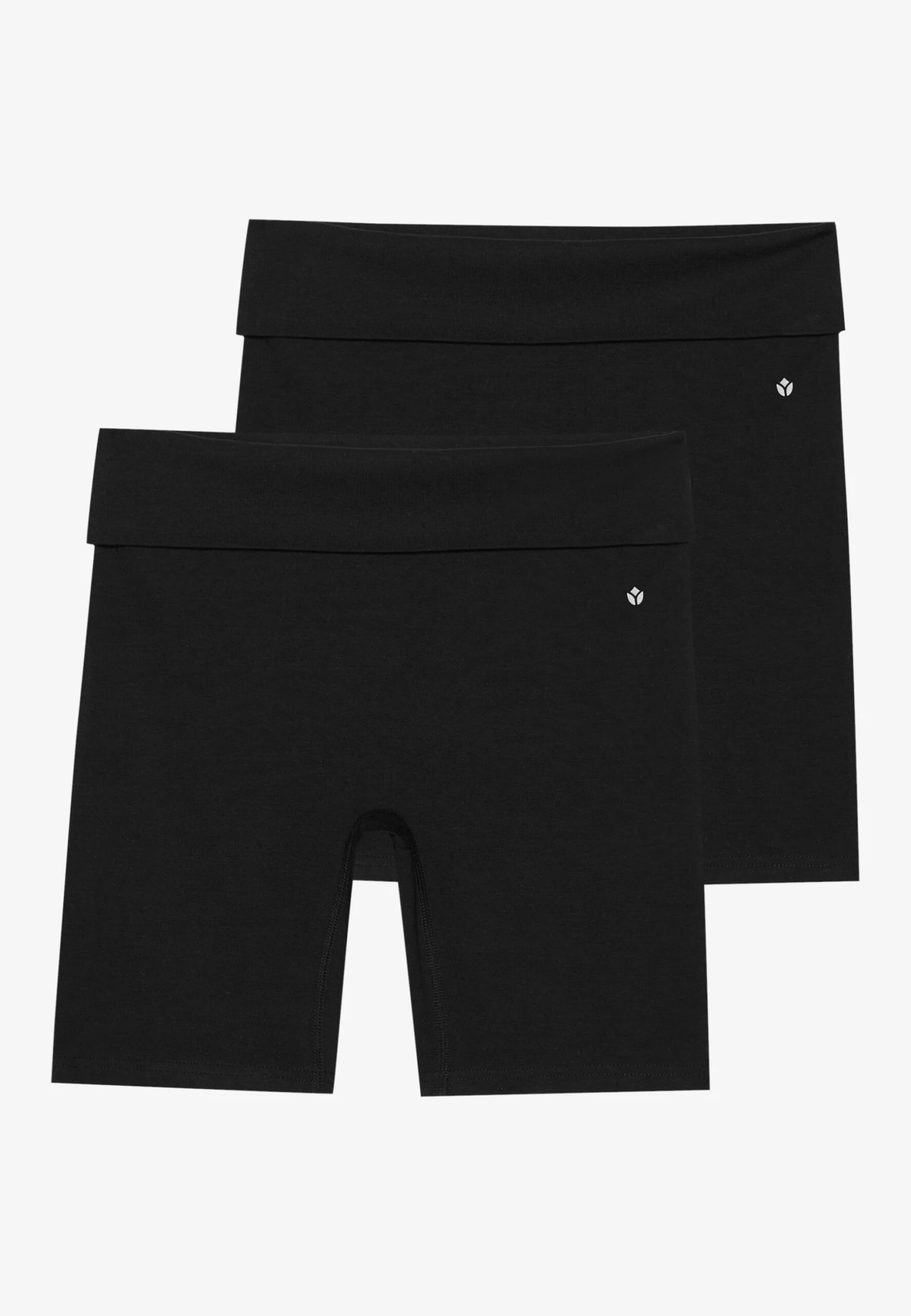 2 PACK HIGH WAIST CYCLING SHORTS WITH FOLDED WAISTBAND - Shorts - Black 6 2 PACK HIGH WAIST CYCLING SHORTS WITH FOLDED WAISTBAND - Shorts - Black - Afbeelding 4