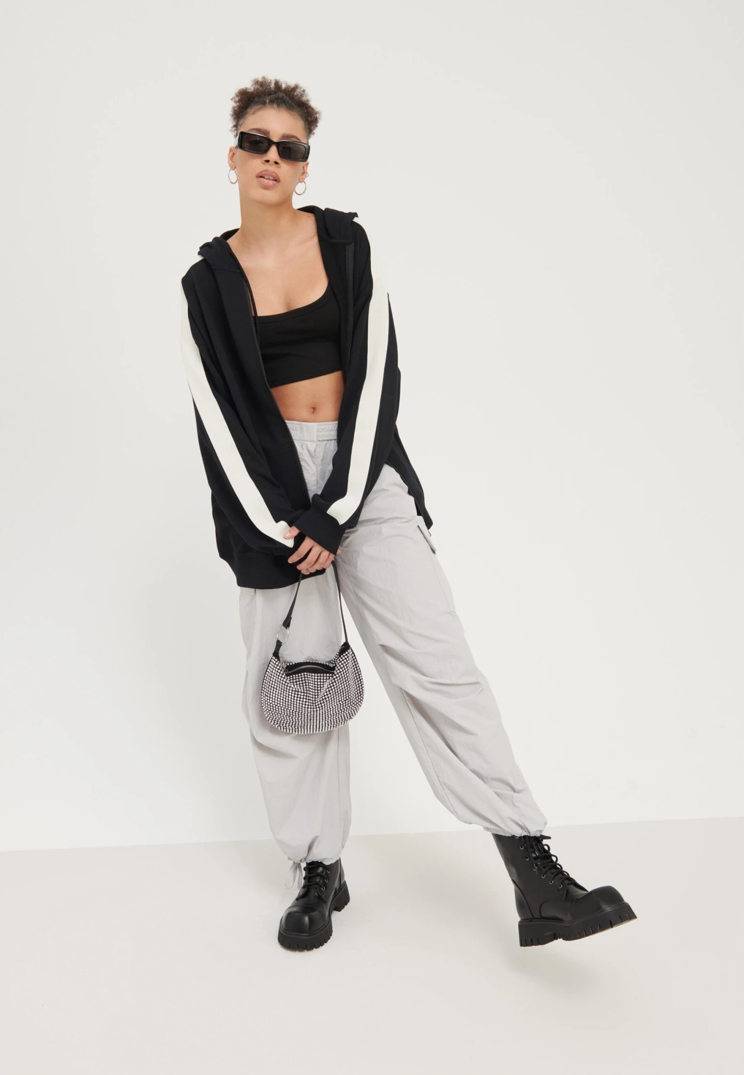 Even&Odd Sweater Met Rits - Black 4 Even&Odd Sweater Met Rits - Black - Afbeelding 2