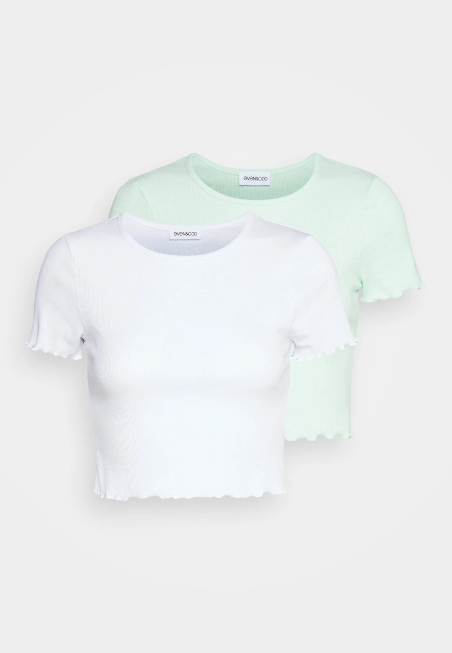 Even&Odd 2 Pack - T-Shirt Basic - 601 - Light Green_001 - White 8 Even&Odd 2 Pack - T-Shirt Basic - 601 - Light Green_001 - White - Afbeelding 6