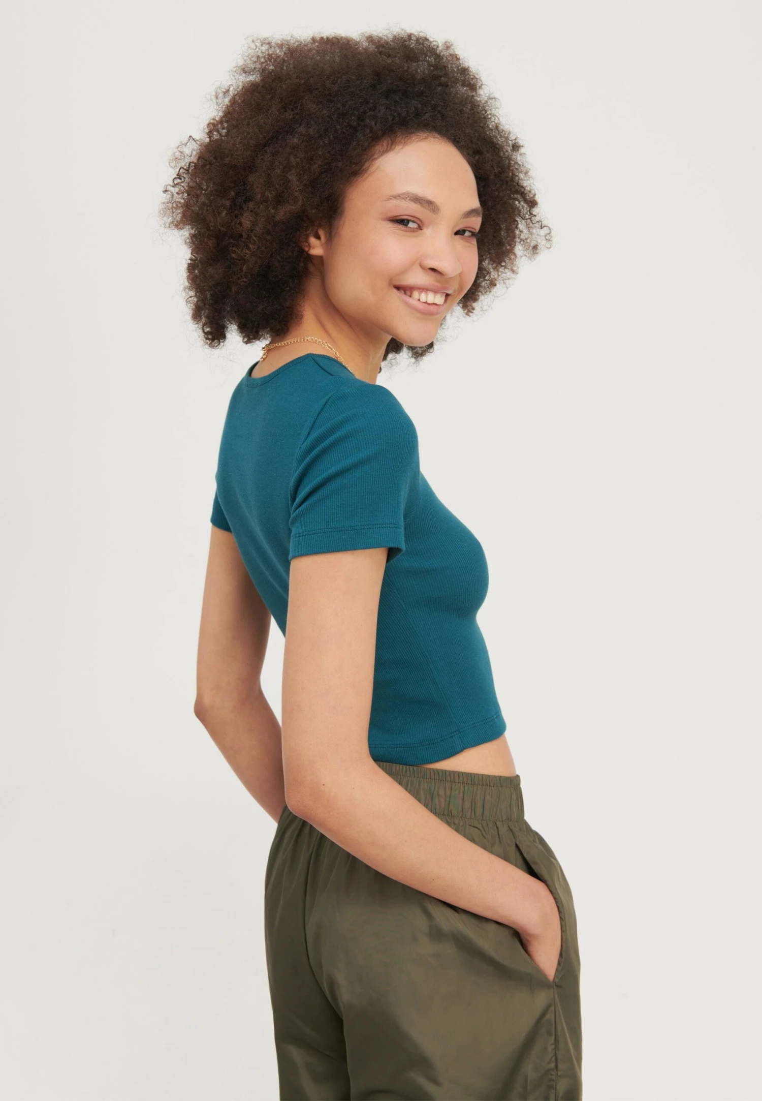 Even&Odd T-Shirt Basic - Teal 5 Even&Odd T-Shirt Basic - Teal - Afbeelding 3