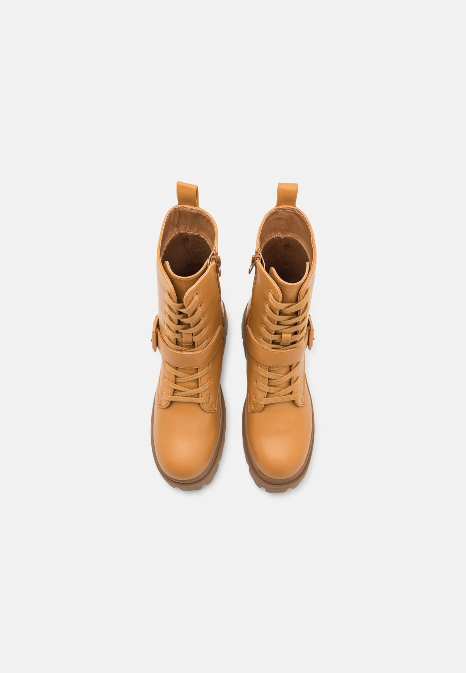 Enkellaarsjes Met Plateauzool - Cognac 8 Enkellaarsjes Met Plateauzool - Cognac - Afbeelding 6