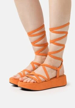 Even&Odd Sandalen Met Plateauzool - Orange