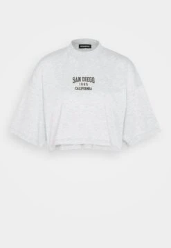 Even&Odd T-Shirt Print - Mottled Light Grey -Even&Odd 1d931c94221d41e99562e24c34507b62