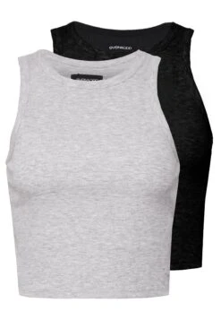 2 Pack - Top - Light Grey/Black