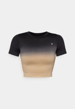 SEAMLESS PRINTED T-SHIRT - T-shirt Print - Light Brown/black 12 SEAMLESS PRINTED T-SHIRT - T-shirt Print - Light Brown/black -Even&Odd 22e66c107047473796fac77005e9f534