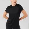 ESSENTIAL SHORT SLEEVE SPORTS T SHIRT WITH REFLECTIVE STRIP - T-shirt Basic - Black 1 ESSENTIAL SHORT SLEEVE SPORTS T SHIRT WITH REFLECTIVE STRIP - T-shirt Basic - Black -Even&Odd 296b81ffd9b741bda28cc0737f6491c5