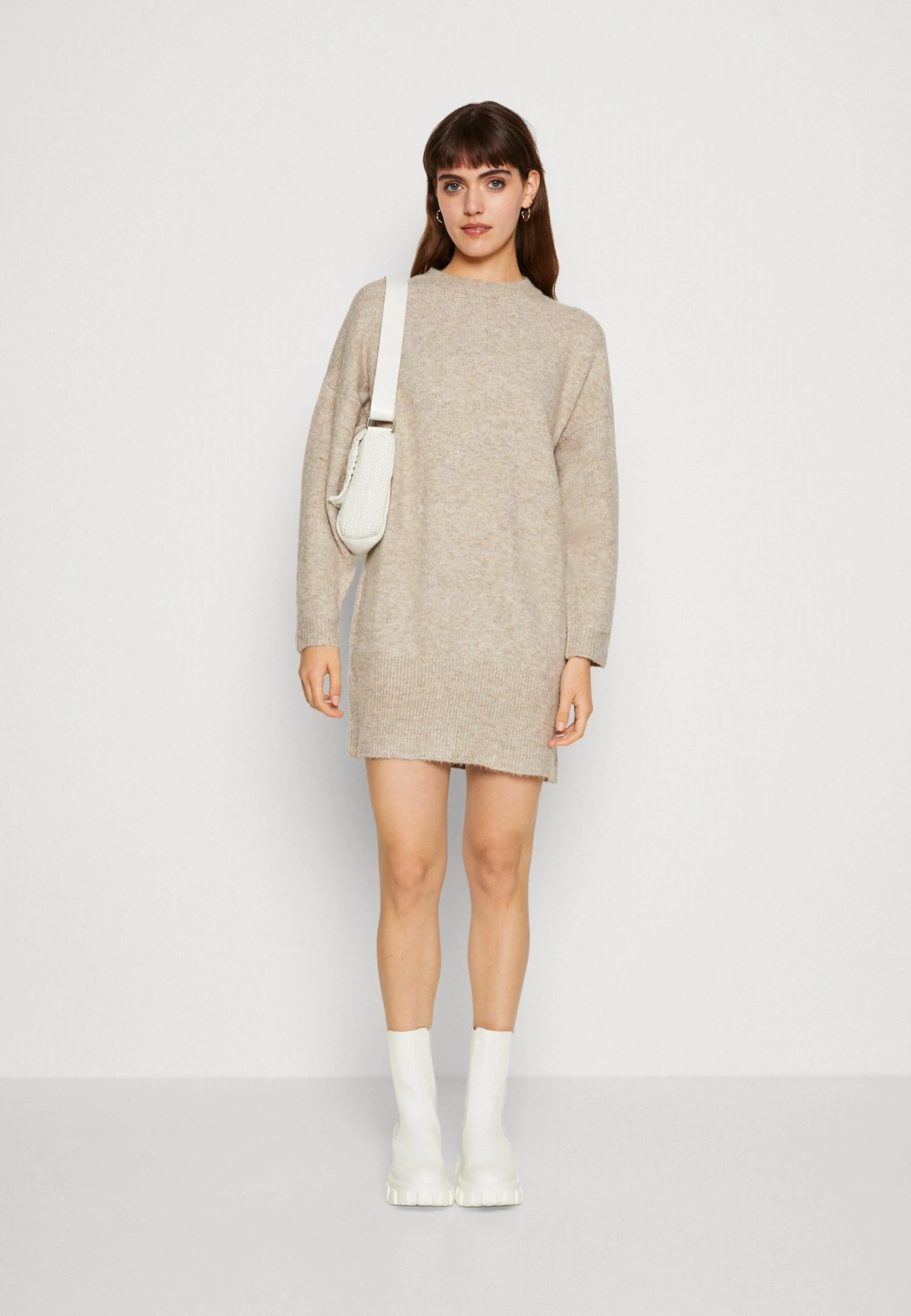 Even&Odd Gebreide Jurk - Brown 4 Even&Odd Gebreide Jurk - Brown - Afbeelding 2