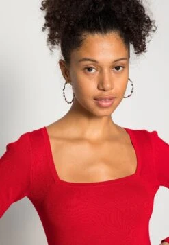 Even&Odd Eckiger Ausschnitt Mini Strickkleid - Gebreide Jurk - Red 11 Even&Odd Eckiger Ausschnitt Mini Strickkleid - Gebreide Jurk - Red -Even&Odd 358f9f3f0a264359a9e95beaadd53790