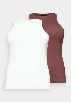 2 Pack - Top - White/ Brown 12 2 Pack - Top - White/ Brown -Even&Odd 3a2e53a5923244b59043217b4f3c679b