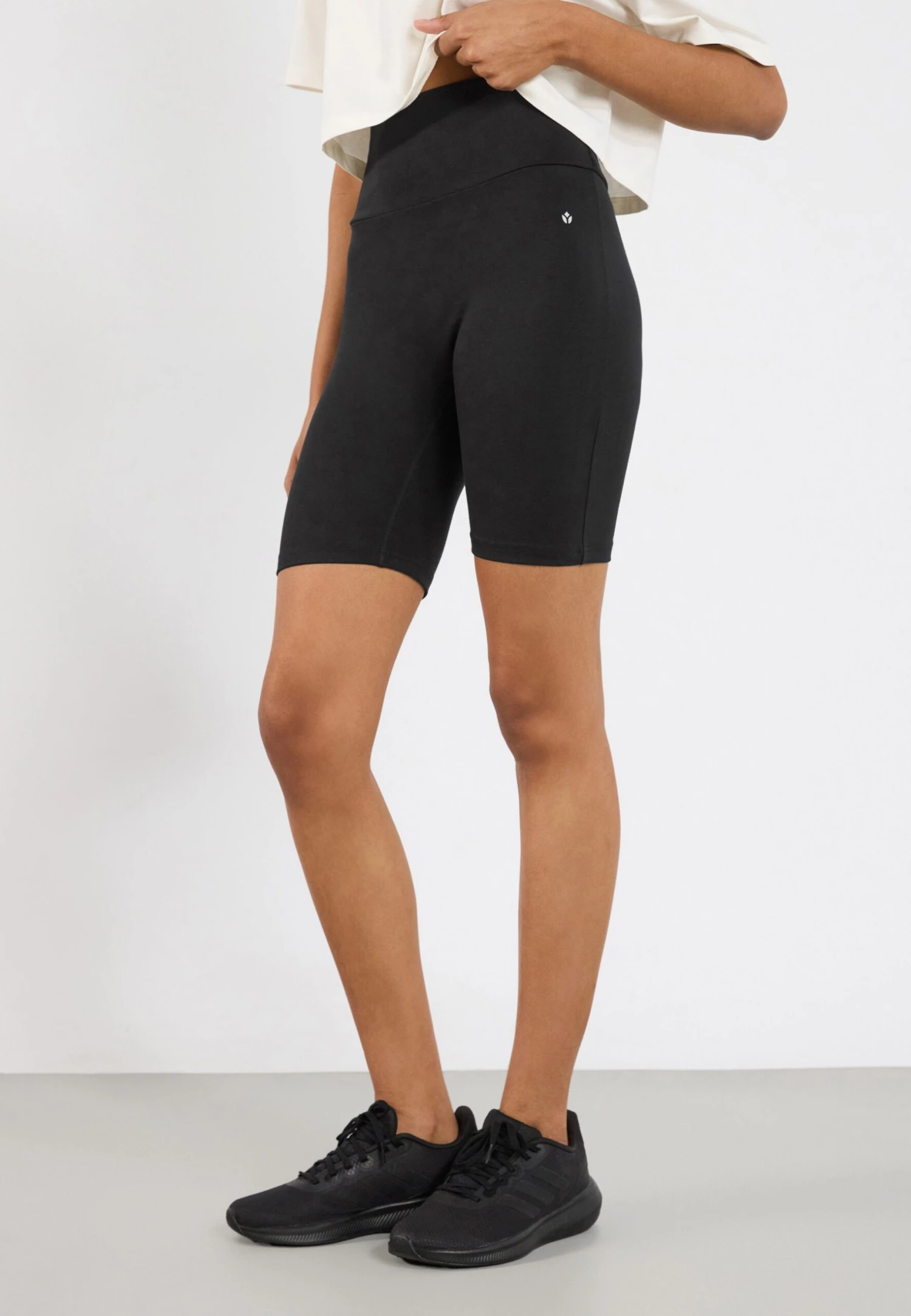 2 PACK HIGH WAIST CYCLING SHORTS WITH FOLDED WAISTBAND - Shorts - Black 4 2 PACK HIGH WAIST CYCLING SHORTS WITH FOLDED WAISTBAND - Shorts - Black - Afbeelding 2