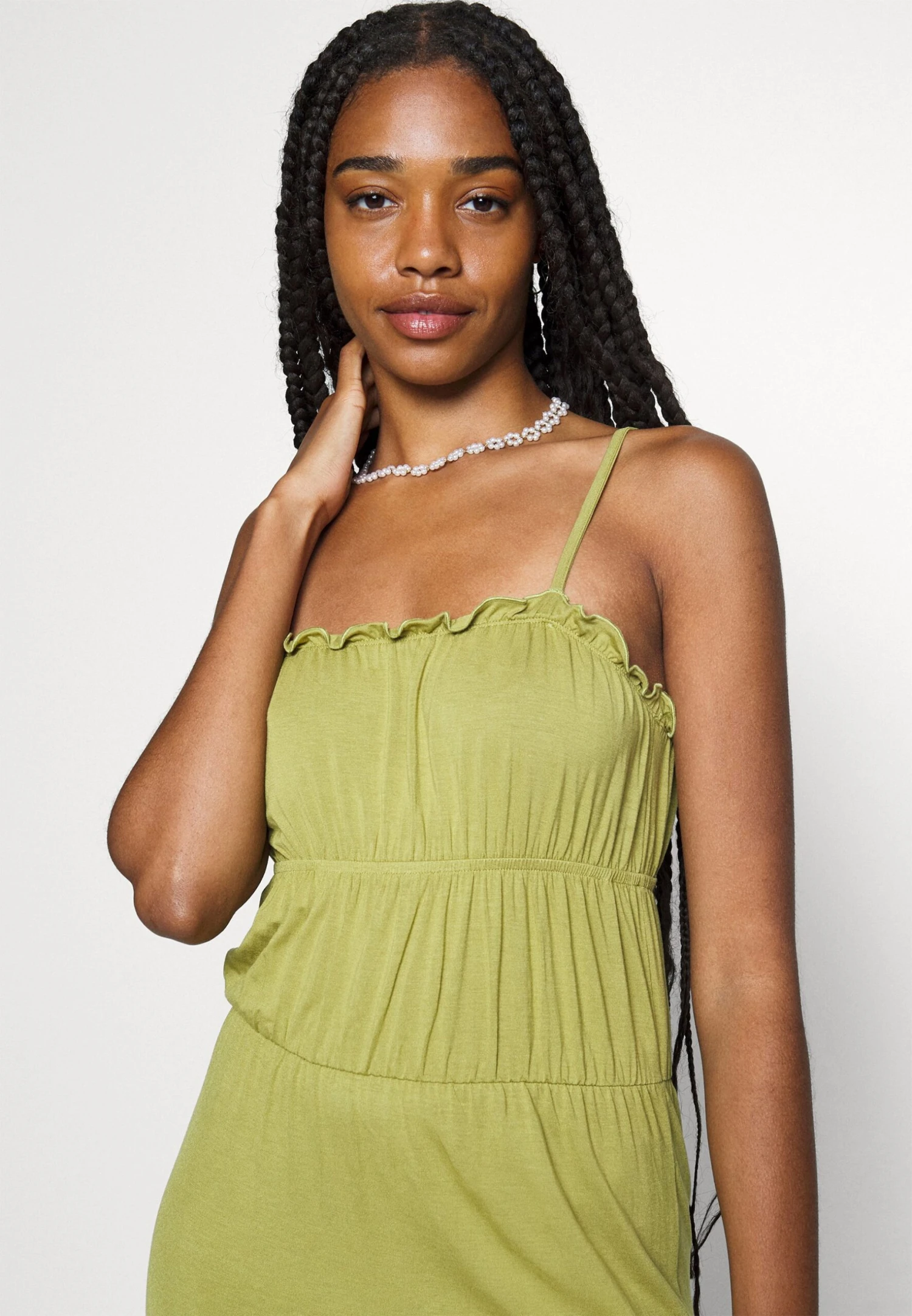 Even&Odd Maxi Dress Tiered Skirt- Maxi-Jurk - Green 6 Even&Odd Maxi Dress Tiered Skirt- Maxi-Jurk - Green - Afbeelding 4