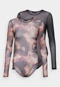 Even&Odd 2In1 - T-Shirt Print - Black/Multi-Coloured -Even&Odd 4083aec608a441f0bbcb3fe71ae63dfe