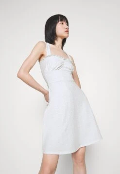 Even&Odd Sleeveless Sweetheart Neckline Princess Seams Flared Skirt Mini Dress (Eo-Ss23-C131-Sp) / 001 - White - Jurk - 001 - White -Even&Odd 44ca820f20f64b73b7a10264cf327837