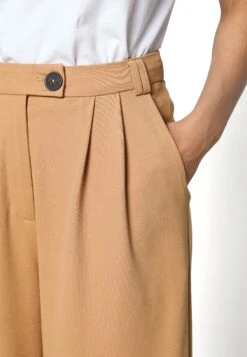 Petite Business Casual Wide Legs With Front Pleats- Broek - Beige 13 Petite Business Casual Wide Legs With Front Pleats- Broek - Beige -Even&Odd 47844fef422e479e8400f811faaf96ae