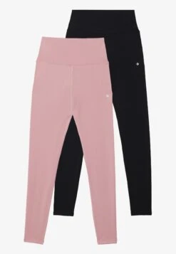 ESSENTIAL 2 PACK FULL LENGTH HIGH RISE LEGGINGS - Tights - Black/mauve 10 ESSENTIAL 2 PACK FULL LENGTH HIGH RISE LEGGINGS - Tights - Black/mauve -Even&Odd 485e6b3418ad434096a35fc83f520071