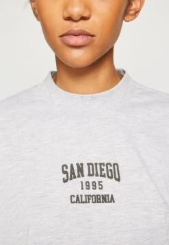 Even&Odd T-Shirt Print - Mottled Light Grey -Even&Odd 4d7c8ff0c9d9430185ad265f8129e634