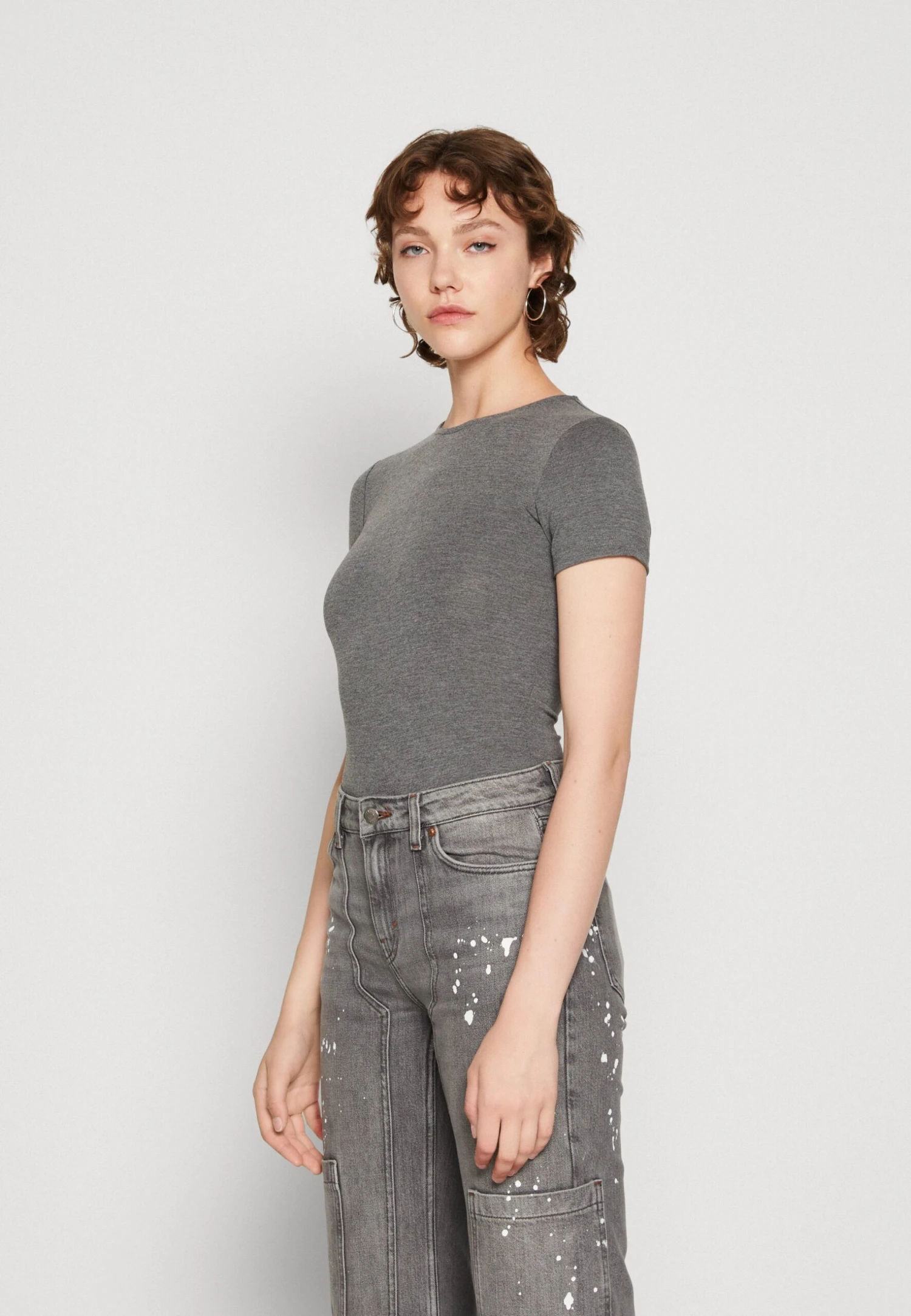 Even&Odd 2 Pack - T-Shirt Basic - Blue/Mottled Dark Grey 6 Even&Odd 2 Pack - T-Shirt Basic - Blue/Mottled Dark Grey - Afbeelding 4