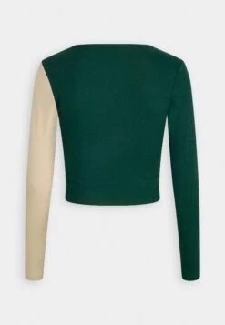 Even&Odd Longsleeve - Beige/Dark Green -Even&Odd 572c18996e5648c295502cb0eb5c2545