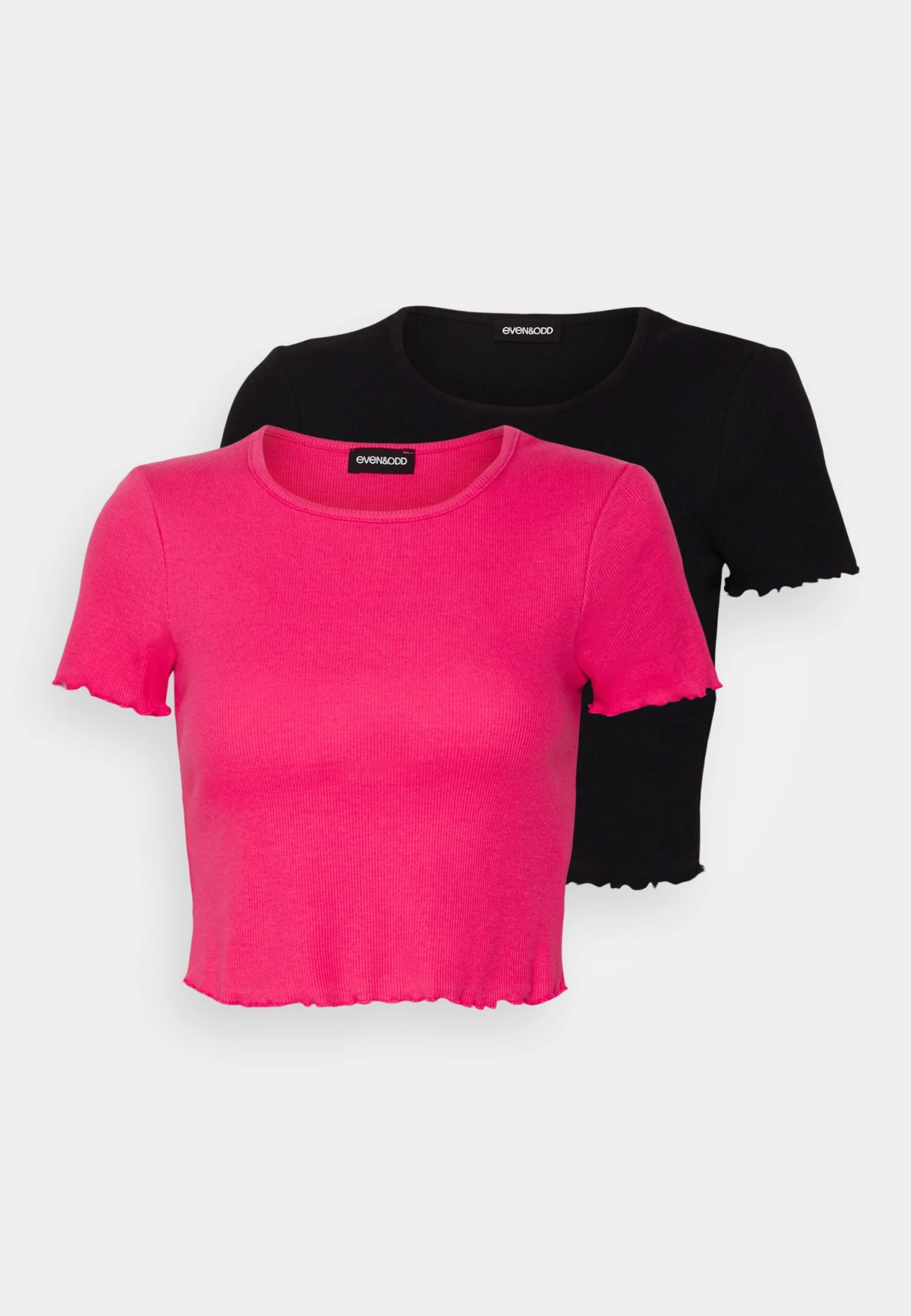 Even&Odd 2 Pack - T-Shirt Basic - Black/Pink 8 Even&Odd 2 Pack - T-Shirt Basic - Black/Pink - Afbeelding 6