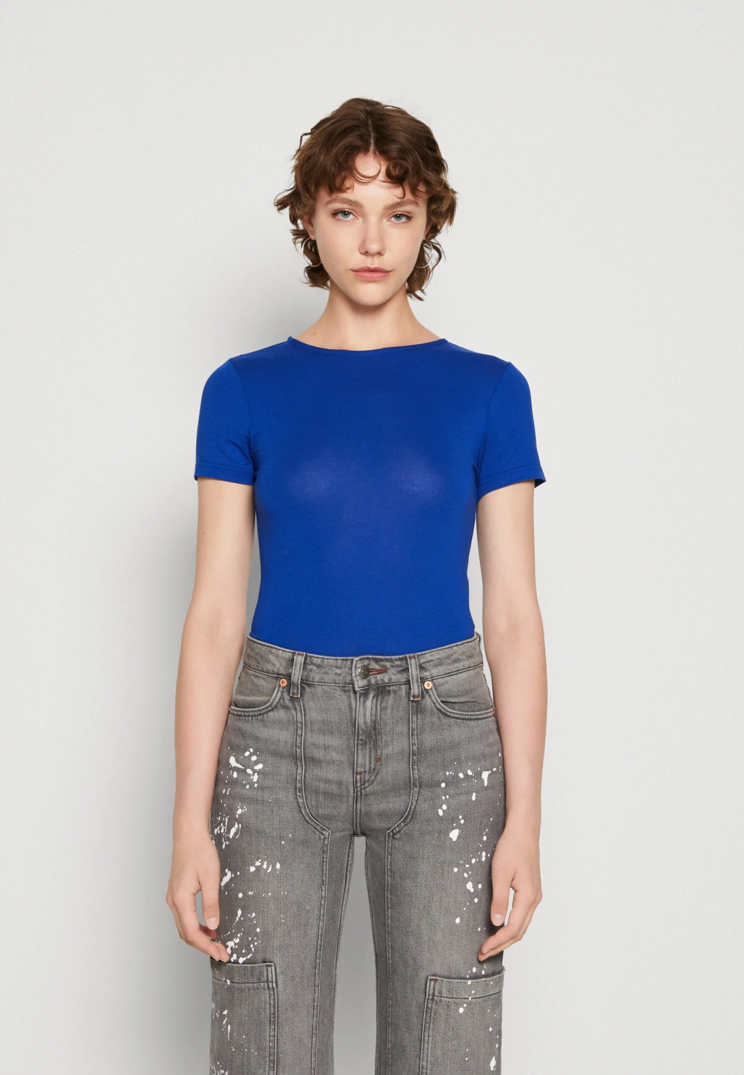 Even&Odd 2 Pack - T-Shirt Basic - Blue/Mottled Dark Grey 4 Even&Odd 2 Pack - T-Shirt Basic - Blue/Mottled Dark Grey - Afbeelding 2