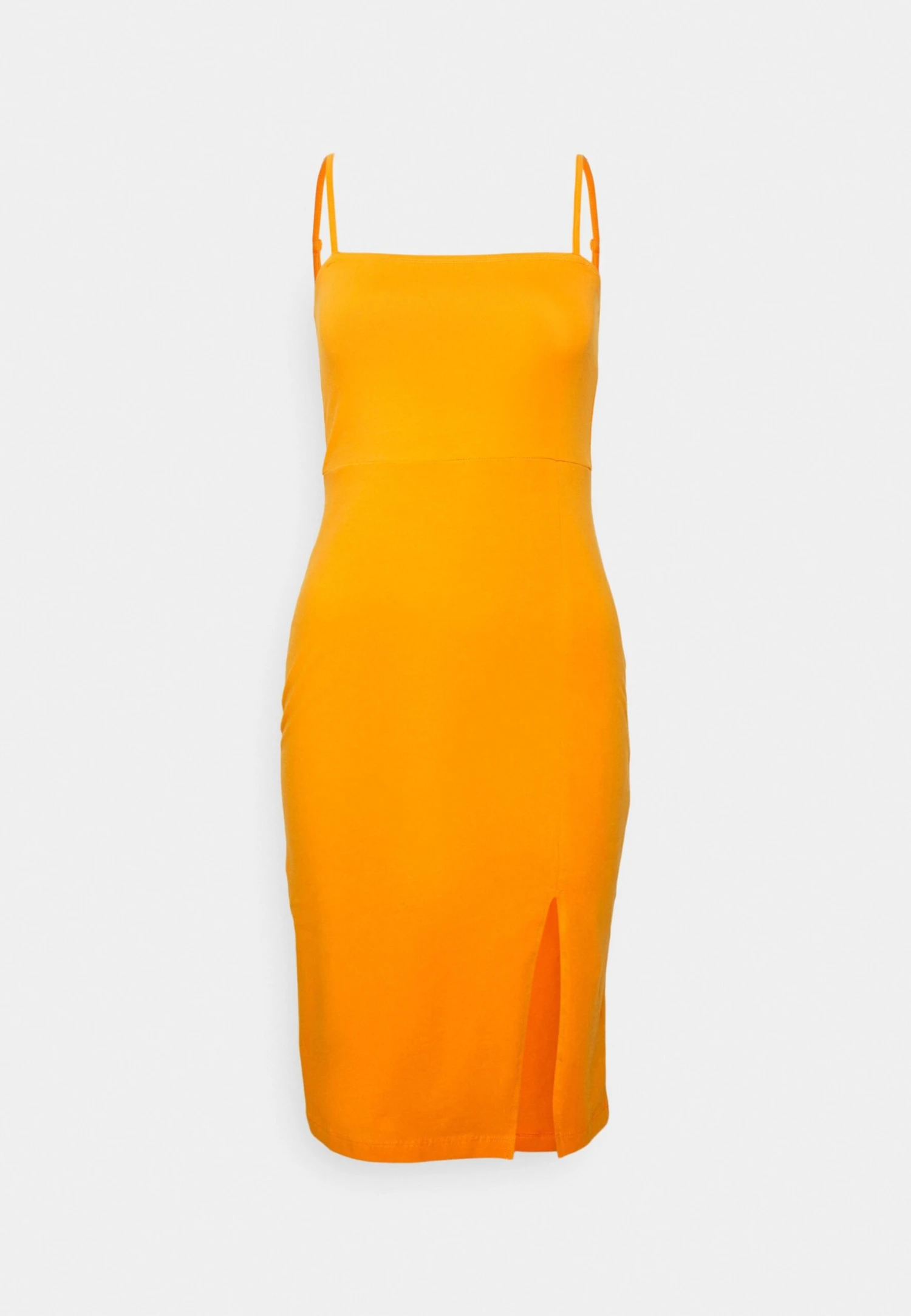 Even&Odd Strappy Mini Bodycon Dress- Jerseyjurk - Orange 7 Even&Odd Strappy Mini Bodycon Dress- Jerseyjurk - Orange - Afbeelding 5