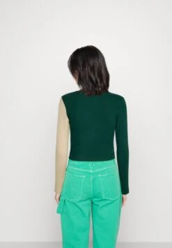 Even&Odd Longsleeve - Beige/Dark Green -Even&Odd 66a2294e09f24eeabca31d6e8e755fa4