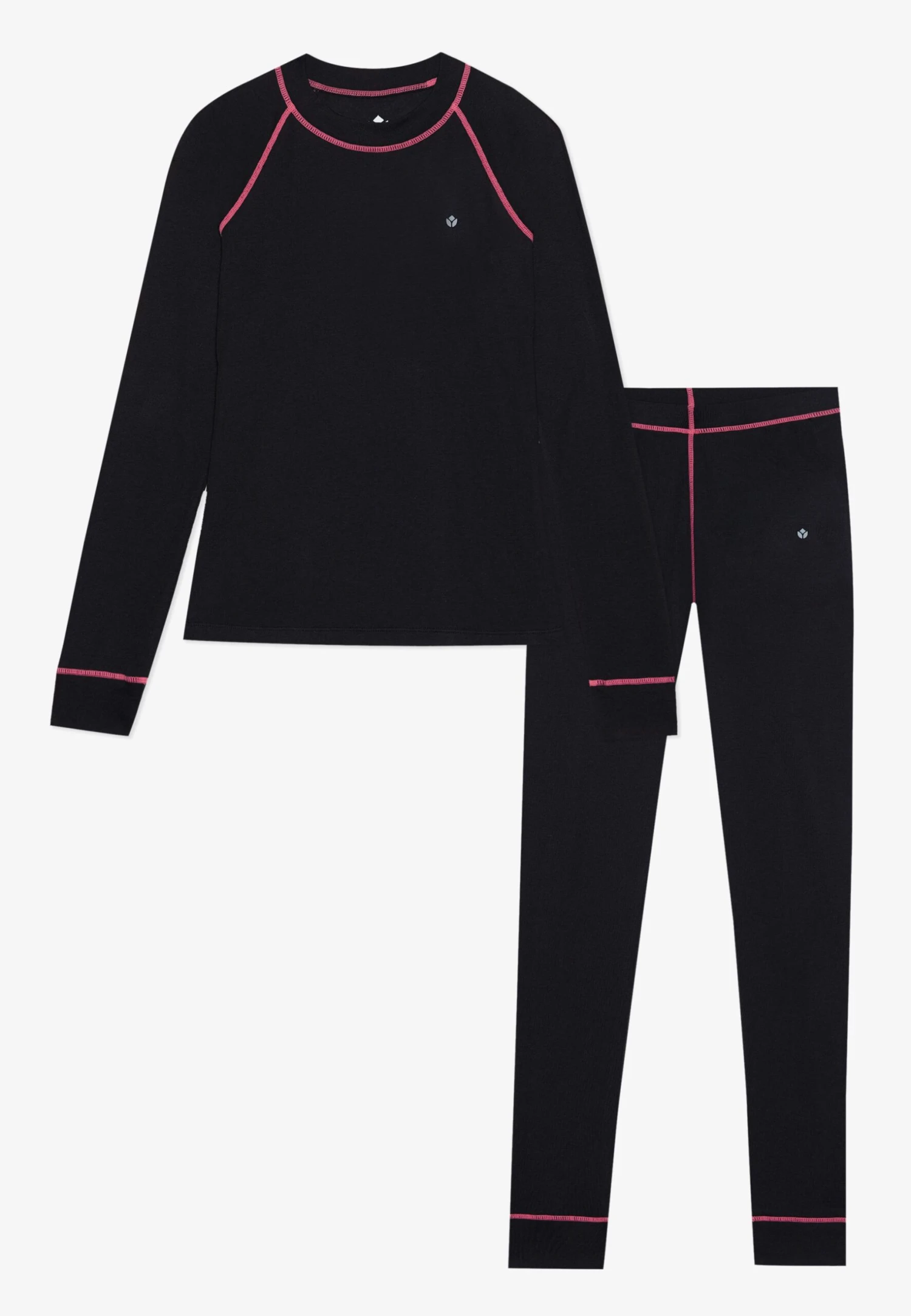 2 PIECE LONG SLEEVE TOP AND LEGGINGS SET - Hemd - Black/pink 6 2 PIECE LONG SLEEVE TOP AND LEGGINGS SET - Hemd - Black/pink - Afbeelding 4