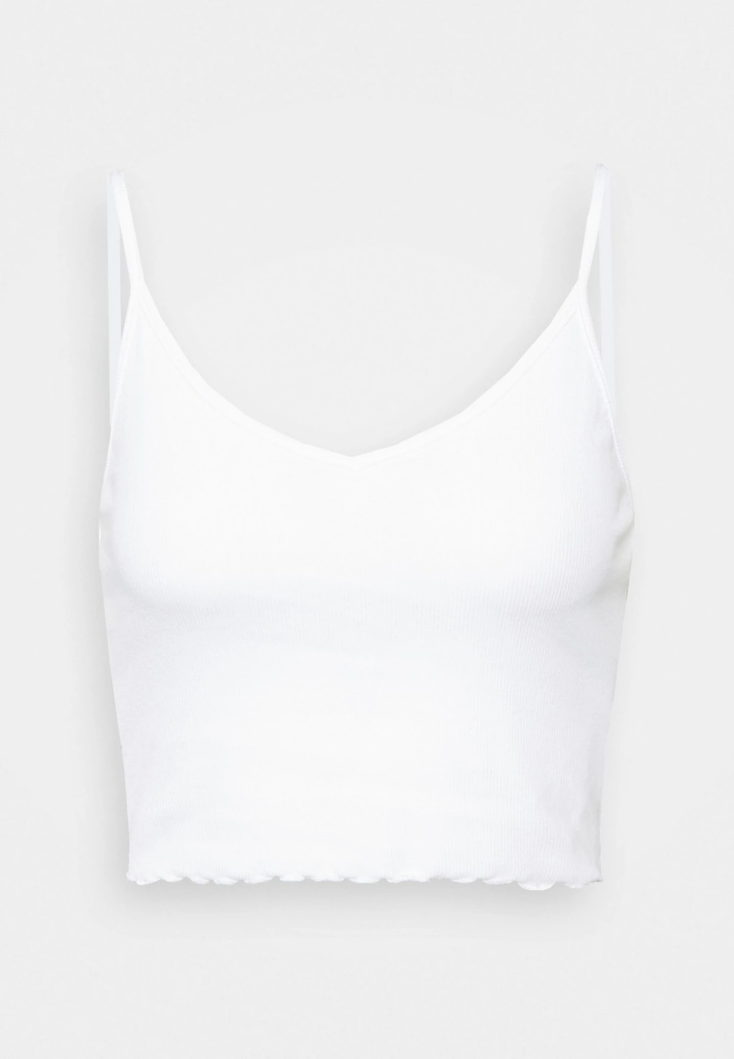 Even&Odd Strappy Lettuce Crop 3 Pack - Top - White/Beige/Brown 4 Even&Odd Strappy Lettuce Crop 3 Pack - Top - White/Beige/Brown - Afbeelding 2