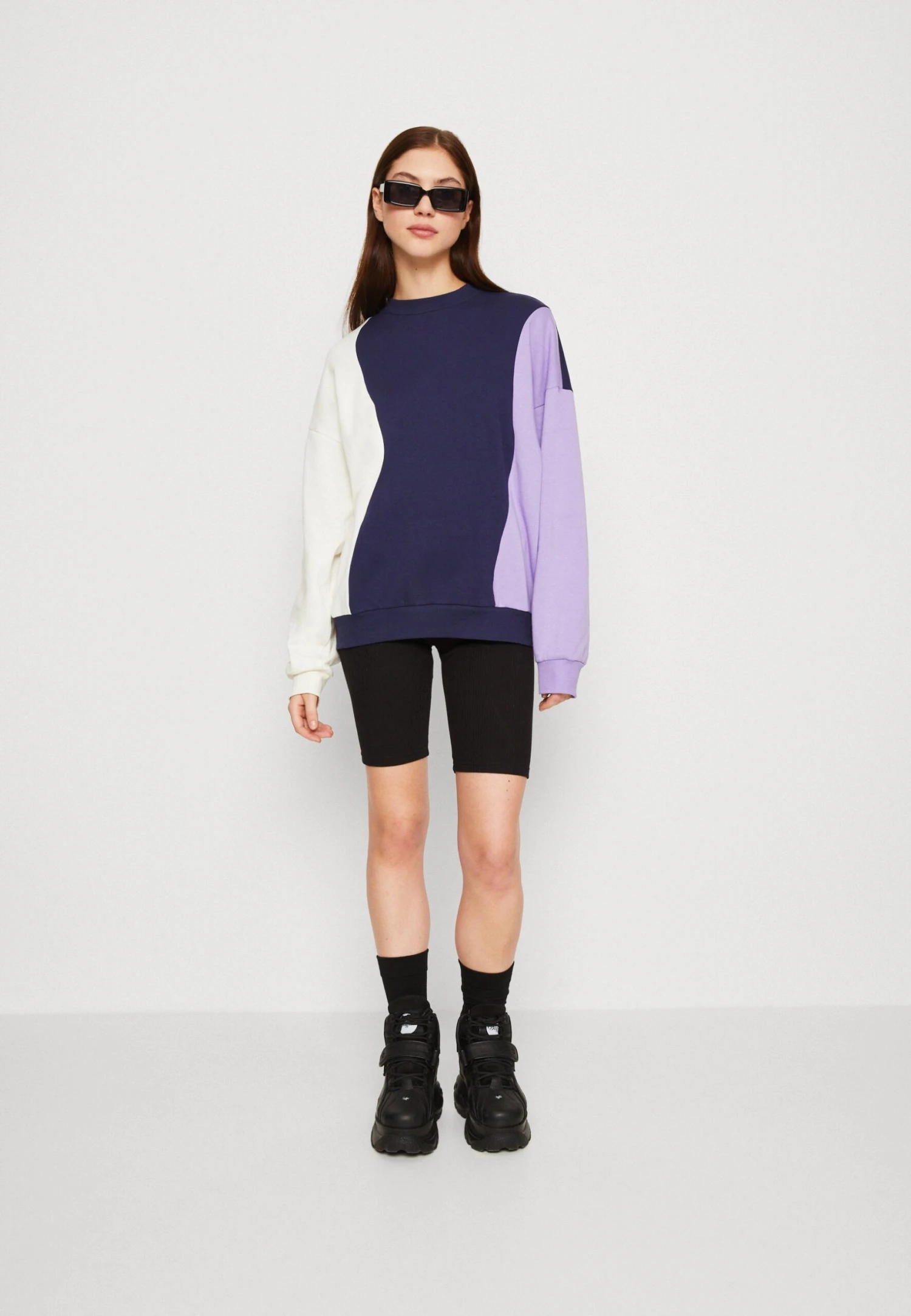 Even&Odd Sweater - Dark Blue/Purple/Off-White 4 Even&Odd Sweater - Dark Blue/Purple/Off-White - Afbeelding 2