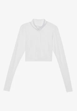 CROPPED HIGH NECK LONG SLEEVE TOP WITH 1/2 ZIP &THUMB HOLES - Longsleeve - Black 19 CROPPED HIGH NECK LONG SLEEVE TOP WITH 1/2 ZIP &THUMB HOLES - Longsleeve - Black -Even&Odd 71af27a77aeb4671818edfea03314756