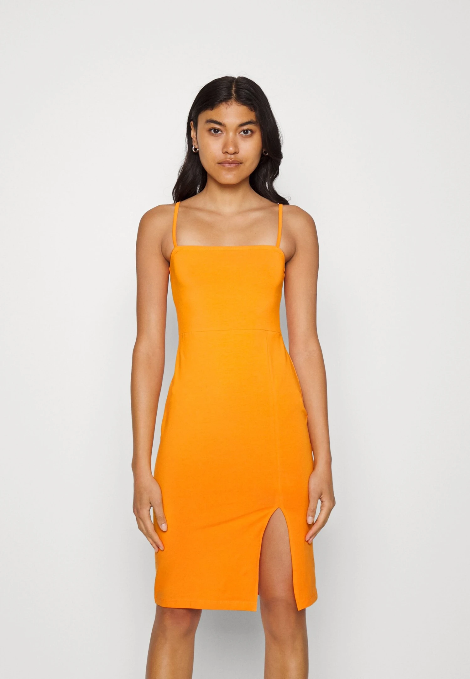 Even&Odd Strappy Mini Bodycon Dress- Jerseyjurk - Orange 3 Even&Odd Strappy Mini Bodycon Dress- Jerseyjurk - Orange