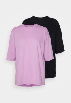 2 Pack - T-Shirt Basic - Lilac/Black 12 2 Pack - T-Shirt Basic - Lilac/Black -Even&Odd 81ce55c25c3945659a555689427bffe9