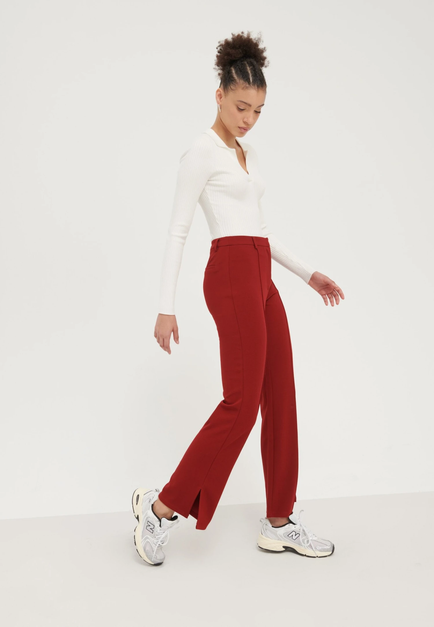 Even&Odd Broek - Bordeaux 4 Even&Odd Broek - Bordeaux - Afbeelding 2