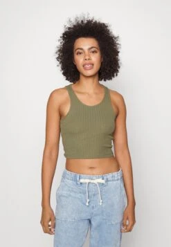 Even&Odd 2 Pack - Top - Black/Khaki -Even&Odd 8d3993b143284694910118600d1e565b