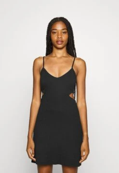 Even&Odd Flare Mini Dress- Jurk - Black