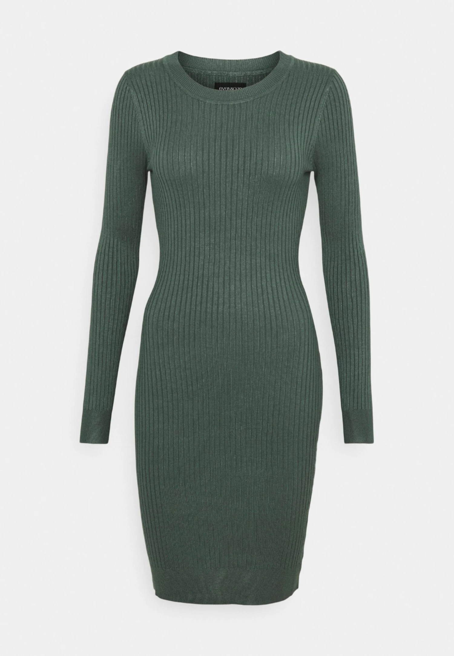 Even&Odd Crew Ausschnitt Ripp Basic Bodycon Mini Strickkleid - Etui-Jurk - Green 7 Even&Odd Crew Ausschnitt Ripp Basic Bodycon Mini Strickkleid - Etui-Jurk - Green - Afbeelding 5