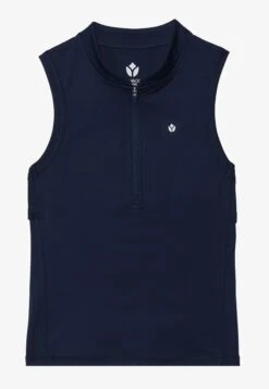 SLEEVELESS TENNIS TOP WITH 1/2 ZIP & BACK CUT OUT - Top - White -Even&Odd 96b480d46e03463d9b8e8f0d20326fab