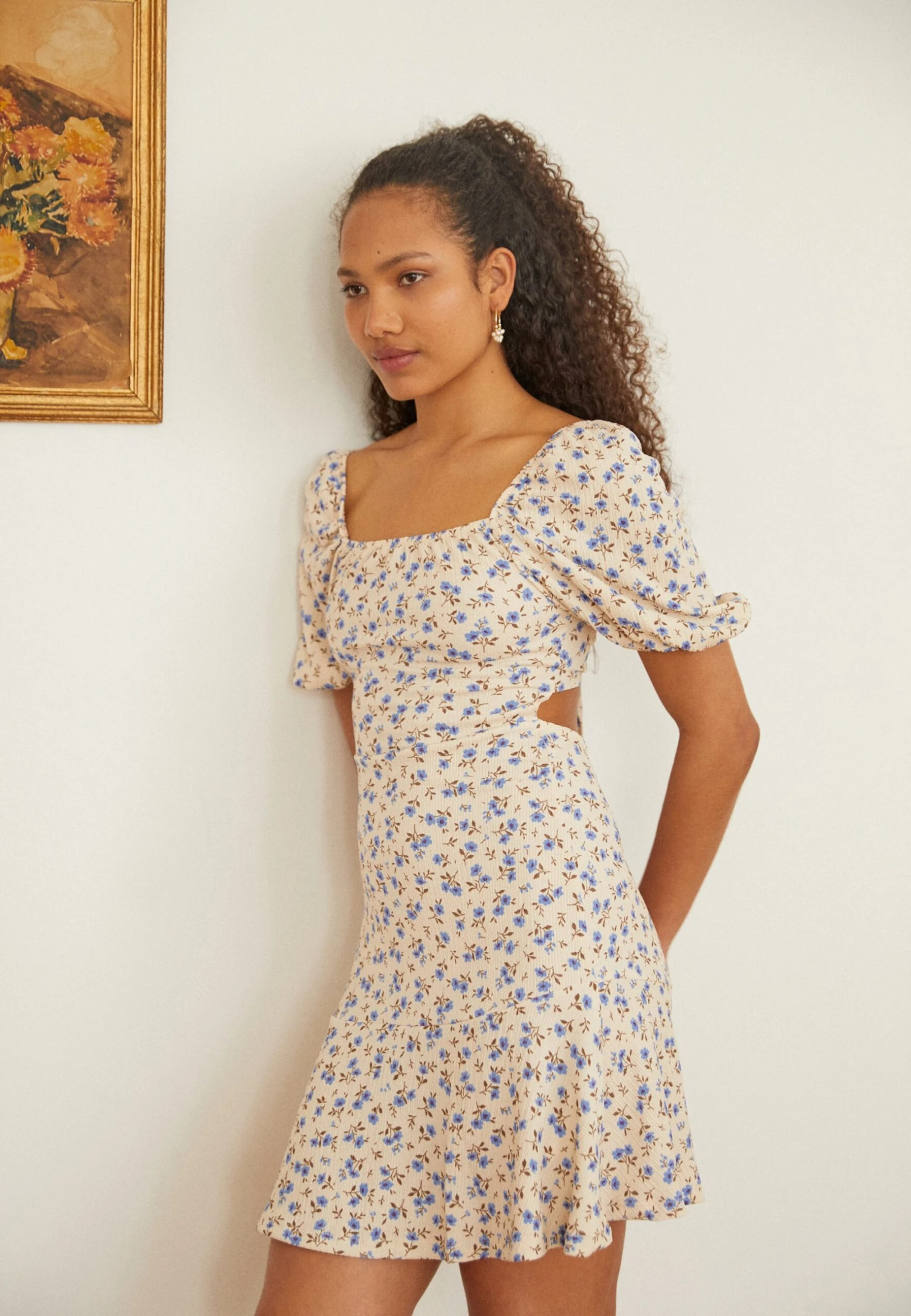 Even&Odd Jurk - Beige/Blue/Multi-Coloured 3 Even&Odd Jurk - Beige/Blue/Multi-Coloured