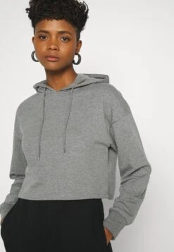 Even&Odd Basic - Cropped Oversized Hoodie - Hoodie - Mottled Grey 11 Even&Odd Basic - Cropped Oversized Hoodie - Hoodie - Mottled Grey -Even&Odd a515cc8d039c45de9f1c2da95b620511