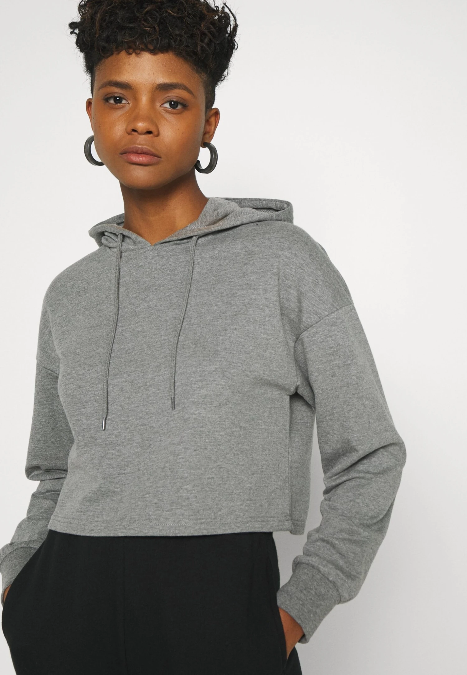Even&Odd Basic - Cropped Oversized Hoodie - Hoodie - Mottled Grey 6 Even&Odd Basic - Cropped Oversized Hoodie - Hoodie - Mottled Grey - Afbeelding 4