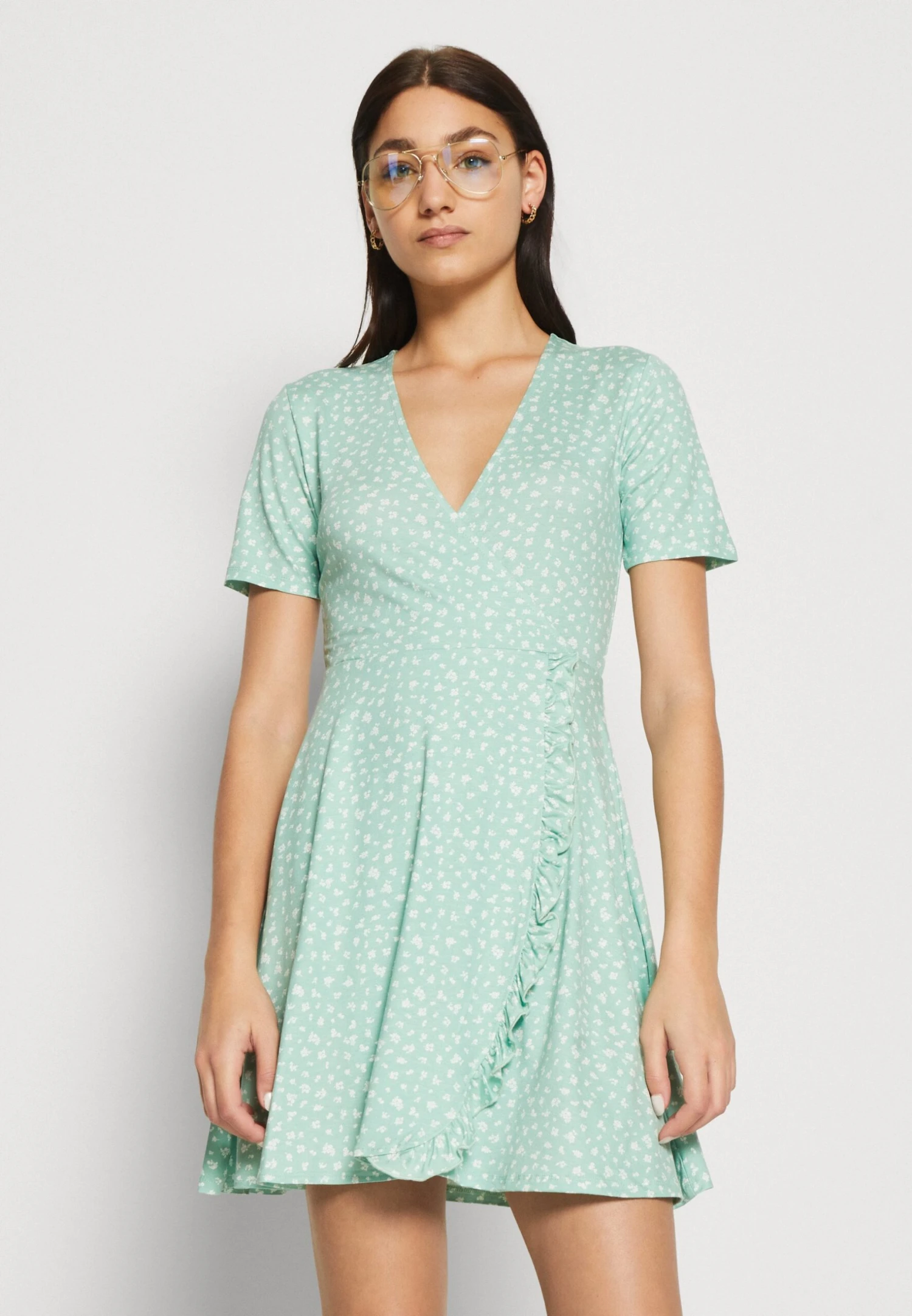 Even&Odd Jerseyjurk - Green/White 6 Even&Odd Jerseyjurk - Green/White - Afbeelding 4