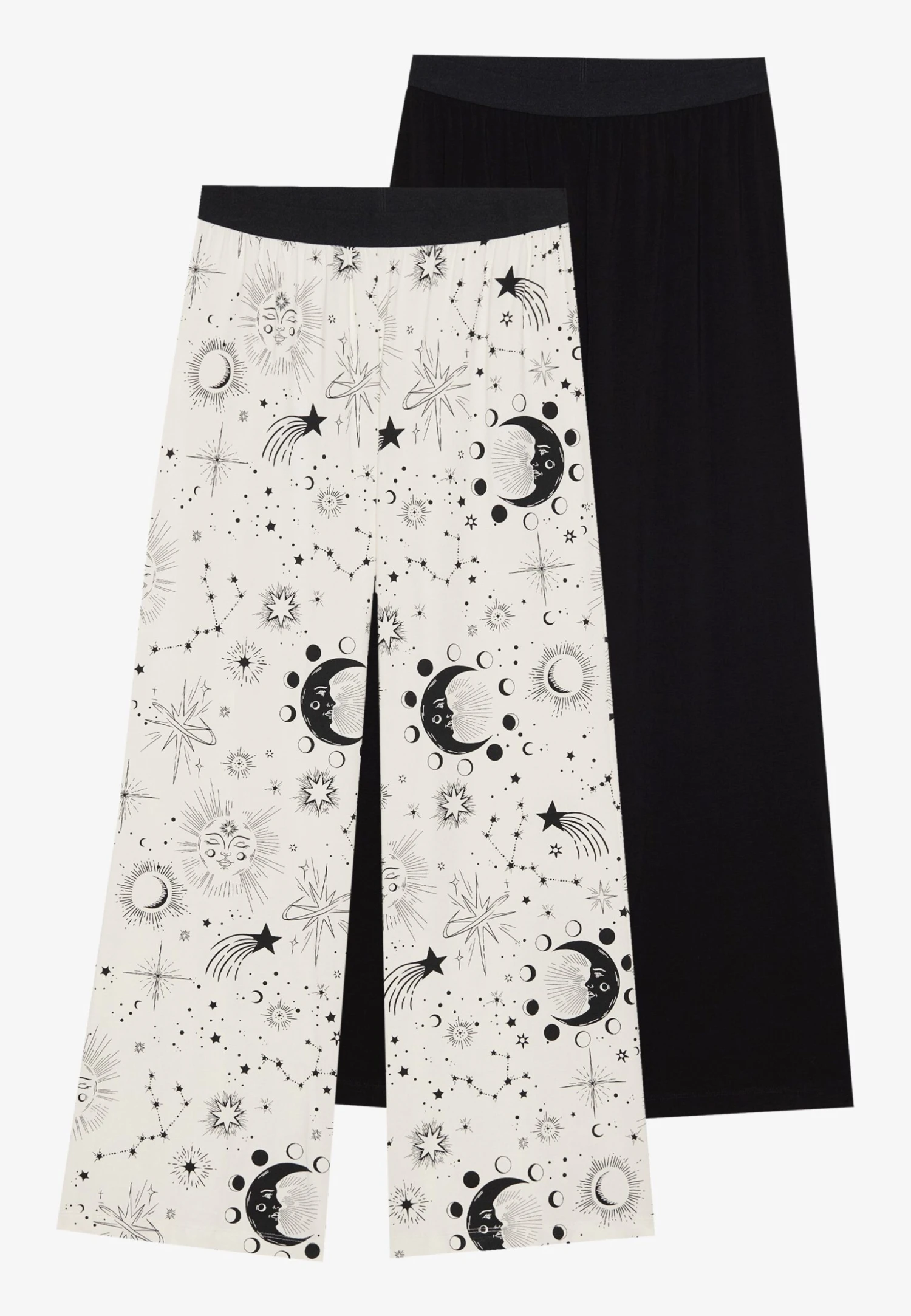 Even&Odd 2 PACK - Pyjamabroek - Black/ Beige 6 Even&Odd 2 PACK - Pyjamabroek - Black/ Beige - Afbeelding 4