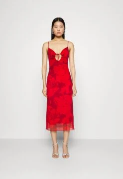 Even&Odd Eo-Ss23-C083-Sj / Strappy All Over Mesh Midi Low V Neck Dress / 302 - Red_917 - Multi-Coloured - Jurk - 302 - Red_917 - Multi-Coloured 12 Even&Odd Eo-Ss23-C083-Sj / Strappy All Over Mesh Midi Low V Neck Dress / 302 - Red_917 - Multi-Coloured - Jurk - 302 - Red_917 - Multi-Coloured -Even&Odd ad66486e49444c2bb347c22dbfed362b