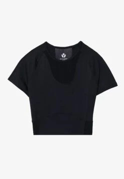 CROPPED SPORTS T SHIRT - T-shirt Basic - Black 11 CROPPED SPORTS T SHIRT - T-shirt Basic - Black -Even&Odd ae2351c3884a4a65ae13f5815b24dd88